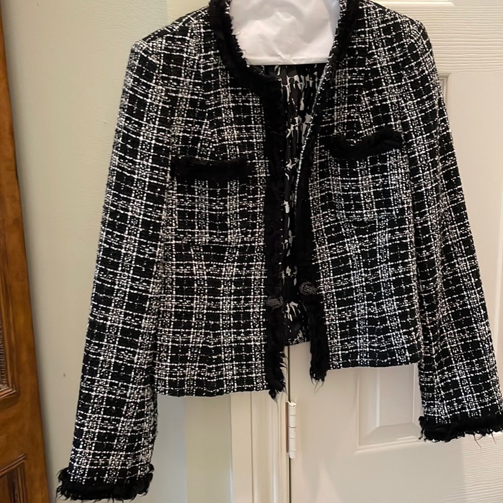 Inc black and white jacket  lined